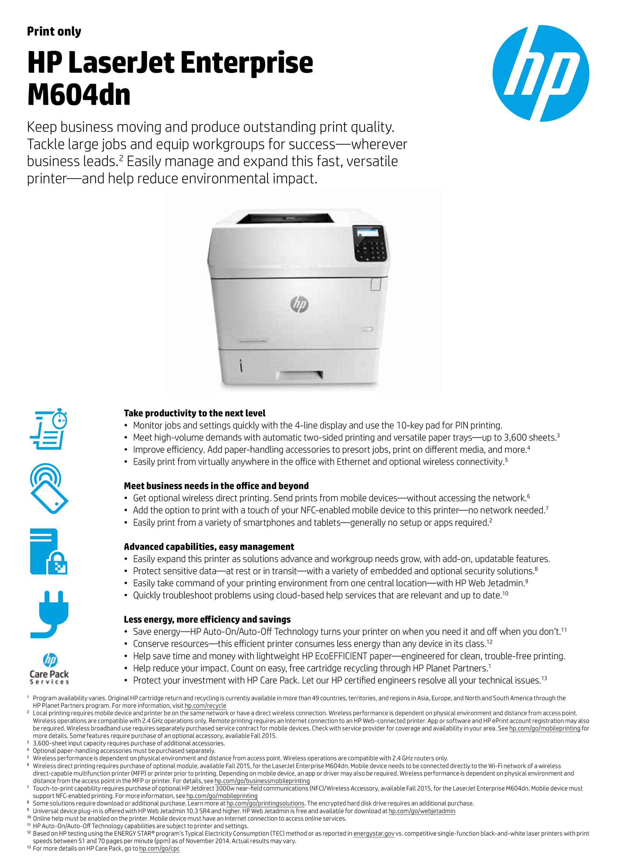 HP LaserJet Enterprise M604dn