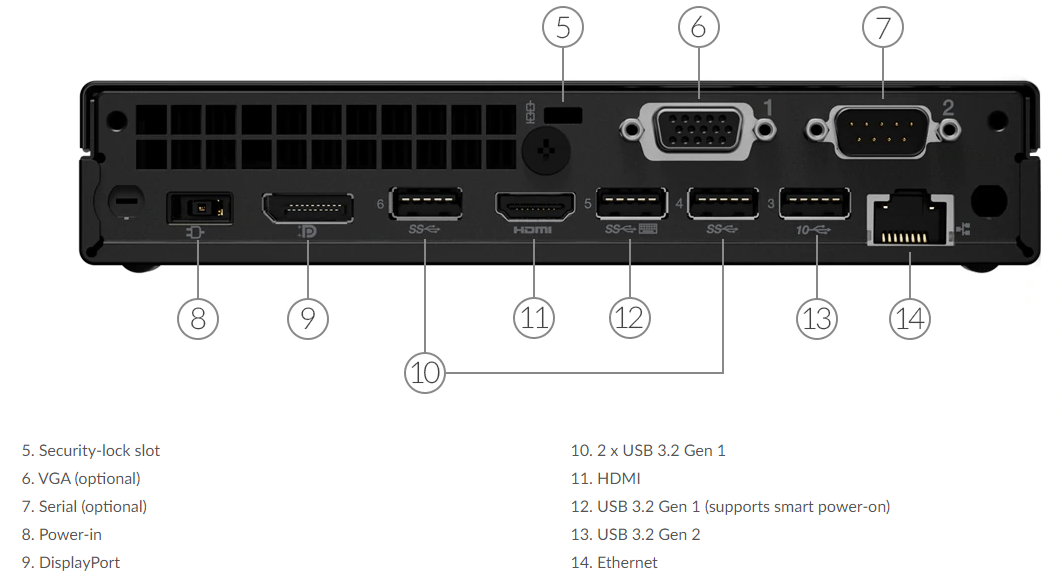 Lenovo Thinkcentre M70q Desktop Tiny I5 10400t Mediaform Au