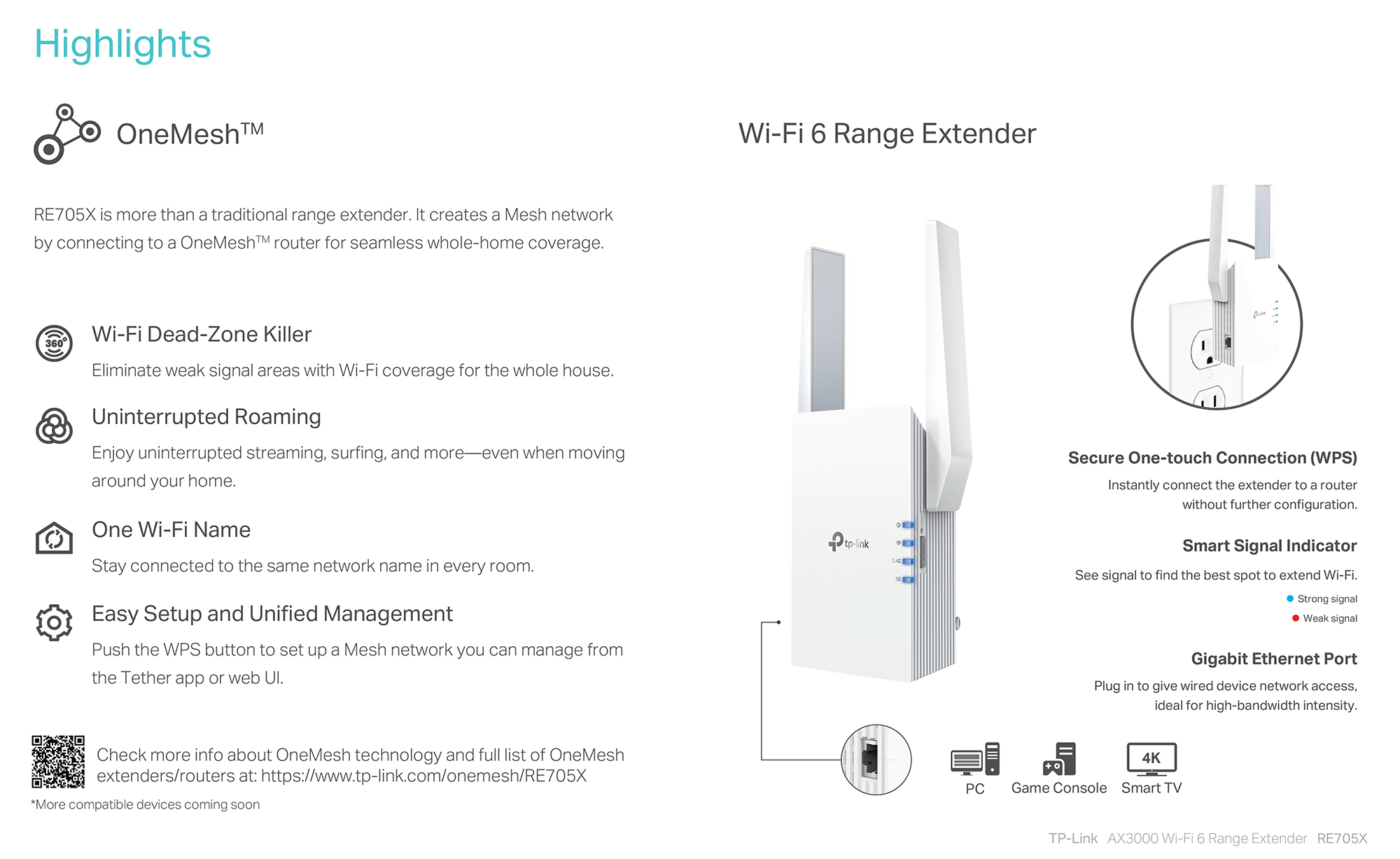 TP-Link RE705X Highlights