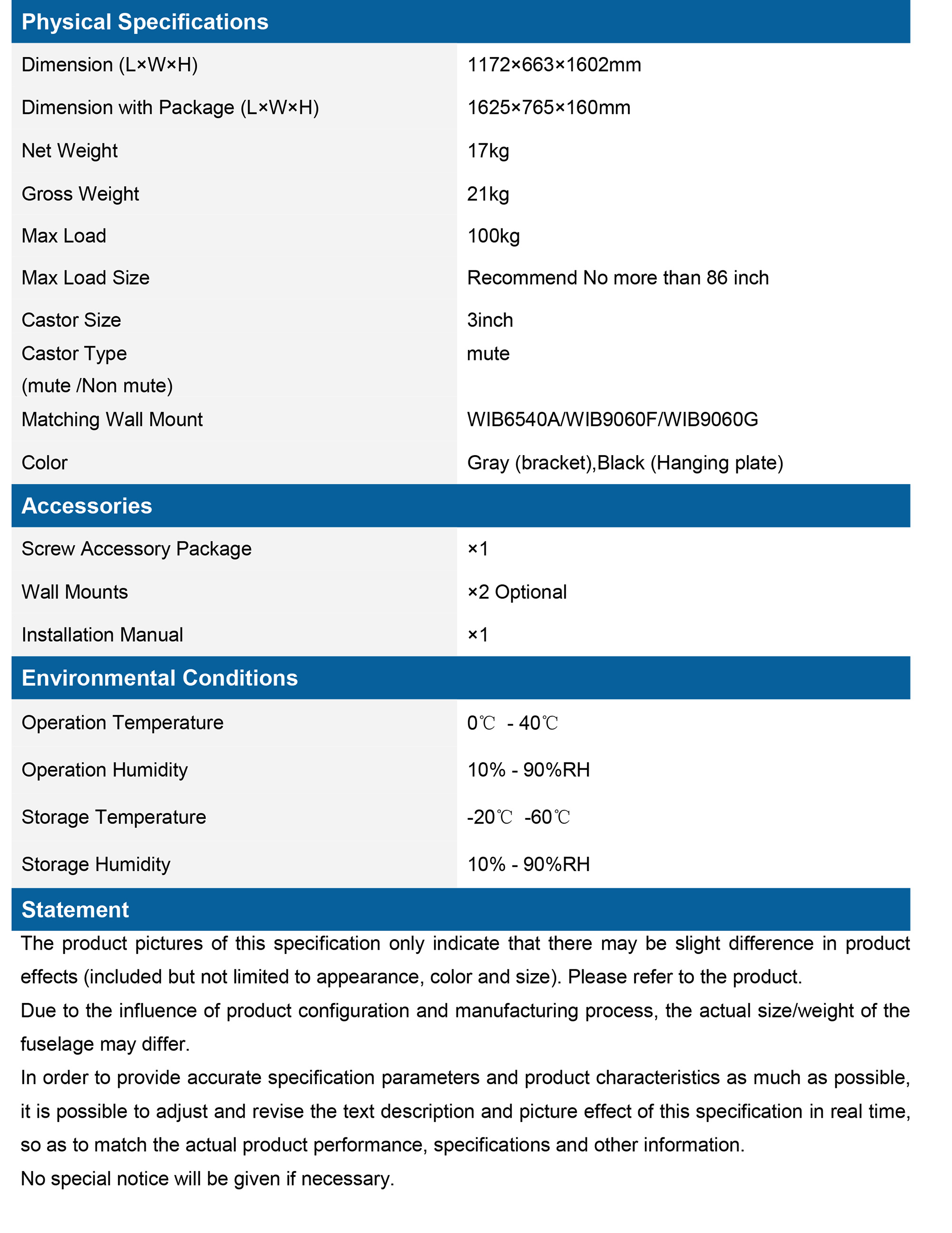 ST41 Product Specifications