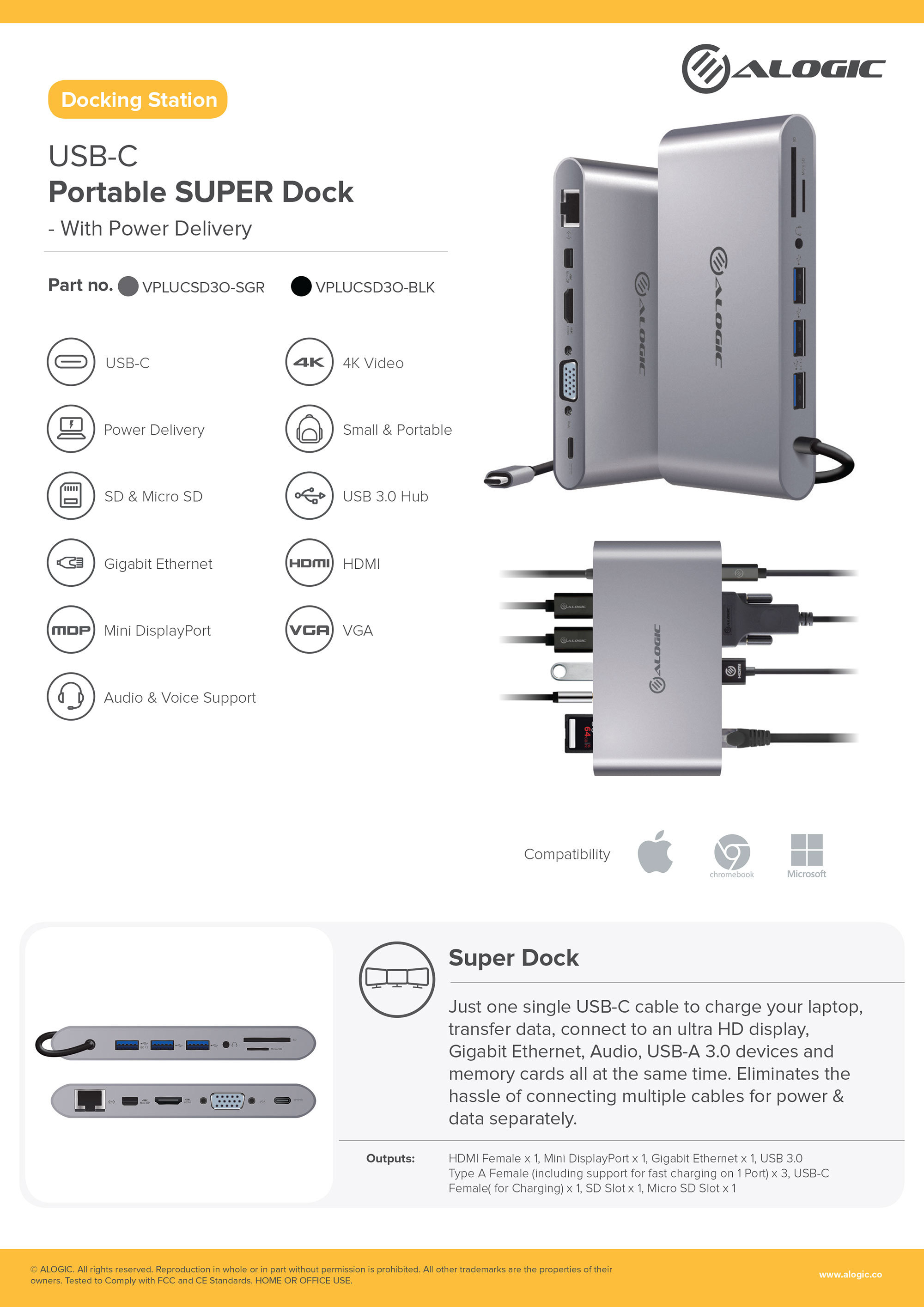 Alogic USB-C Portable Super Dock