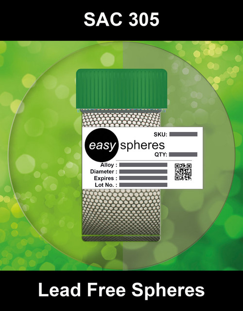 2025年最新海外 Solder Balls in SAC 305 Alloy - .002 Diameter | EasySpheres ヴァイスシュヴァルツ