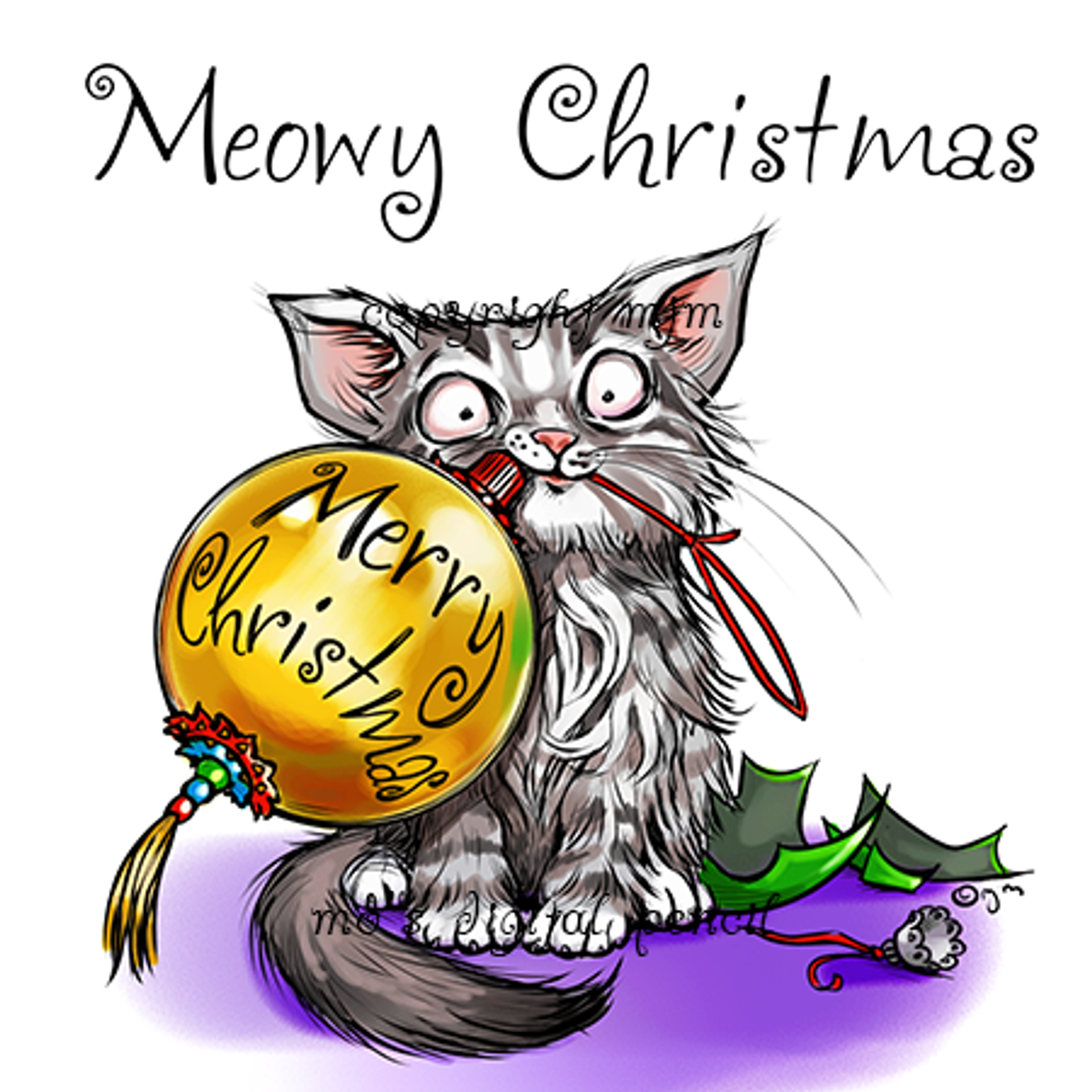 Meowy Christmas Cat Mo's Digital Pencil