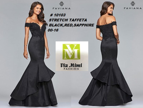 FAVIANA STYLE #10103  STRETCH TAFFETA

 SIZE : 00-16

COLOR:BLACK, RED, SAPHIRE

FOR MORE IMFORMATION AND PRICE PLEASE GIVE US A CALL


WE BEAT  ALL PRICES !!!!

VIA MIMI FASHION

1333 S. SANTEE ST.

LA,CA.90015

TEL: (213)748-MIMI (6464)

FAX: (213)749-MIMI (6464)

E-Mail: mimi@viamimifashion.com

http://viamimifashion.com

https://www.facebook.com/viamimifashion

  https://www.instagram.com/viamimifashion

https://twitter.com/viamimifashion
