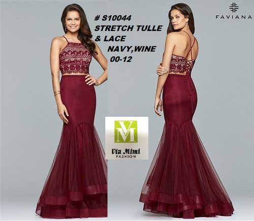 FAVIANA STYLE #S10044  STRETCH TULLE & LACE