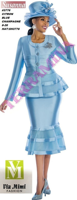 SUSANA STYLE #3776 - 2 PC SET

COLOR: CITRON, BLUE, CHAMPAGNE

SIZE: 8-26

HAT: SH3776

FOR MORE IMFORMATION AND PRICE PLEASE GIVE US A CALL


WE BEAT  ALL PRICES !!!!

VIA MIMI FASHION

1333 S. SANTEE ST.

LA,CA.90015

TEL: (213)748-MIMI (6464)

FAX: (213)749-MIMI (6464)

E-Mail: mimi@viamimifashion.com

http://viamimifashion.com

https://www.facebook.com/viamimifashion

  https://www.instagram.com/viamimifashion

https://twitter.com/viamimifashion
