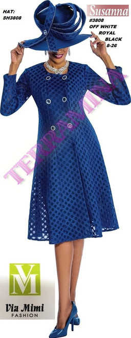 SUSANA STYLE #3808- 1 PC DRESS

COLOR: ROYAL, BLACK, OFF WHITE

SIZE: 8-26

HAT: SH3808

FOR MORE IMFORMATION AND PRICE PLEASE GIVE US A CALL


WE BEAT  ALL PRICES !!!!

VIA MIMI FASHION

1333 S. SANTEE ST.

LA,CA.90015

TEL: (213)748-MIMI (6464)

FAX: (213)749-MIMI (6464)

E-Mail: mimi@viamimifashion.com

http://viamimifashion.com

https://www.facebook.com/viamimifashion

  https://www.instagram.com/viamimifashion

https://twitter.com/viamimifashion
