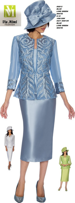 GMI #G6813__   3 PC SET

COLOR: BLUE, LIME GREEN, WHITE

SIZE: 8-18 __ 16W-30W

HAT: G6813H

FOR MORE IMFORMATION AND PRICE PLEASE GIVE US A CALL


WE BEAT  ALL PRICES !!!!

VIA MIMI FASHION

1333 S. SANTEE ST.

LA,CA.90015

TEL: (213)748-MIMI (6464)

FAX: (213)749-MIMI (6464)

E-Mail: mimi@viamimifashion.com

http://viamimifashion.com

https://www.facebook.com/viamimifashion

  https://www.instagram.com/viamimifashion

https://twitter.com/viamimifashion
