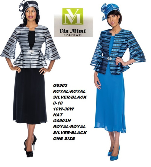 GMI STYLE #G6903

COLOR: ROYAL/ROYAL ;  SILVER/BLACK

SIZE: 8-18       16W-30W

HAT G6903H - ONE SIZE

FOR PRICE AND MORE IMFORMATION  PLEASE GIVE US A CALL


WE BEAT  ALL PRICES !!!!

VIA MIMI FASHION

1333 S. SANTEE ST.

LA,CA.90015

TEL: (213)748-MIMI (6464)

FAX: (213)749-MIMI (6464)

E-Mail: mimi@viamimifashion.com

http://viamimifashion.com

https://www.facebook.com/viamimifashion

  https://www.instagram.com/viamimifashion

https://twitter.com/viamimifashion

