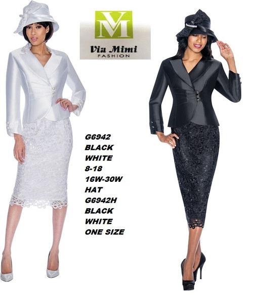 GMI STYLE #G6942

COLOR: BLACK, WHITE

SIZE: 8-18       16W-30W

HAT G6942H - ONE SIZE

FOR PRICE AND MORE IMFORMATION  PLEASE GIVE US A CALL


WE BEAT  ALL PRICES !!!!

VIA MIMI FASHION

1333 S. SANTEE ST.

LA,CA.90015

TEL: (213)748-MIMI (6464)

FAX: (213)749-MIMI (6464)

E-Mail: mimi@viamimifashion.com

http://viamimifashion.com

https://www.facebook.com/viamimifashion

  https://www.instagram.com/viamimifashion

https://twitter.com/viamimifashion

