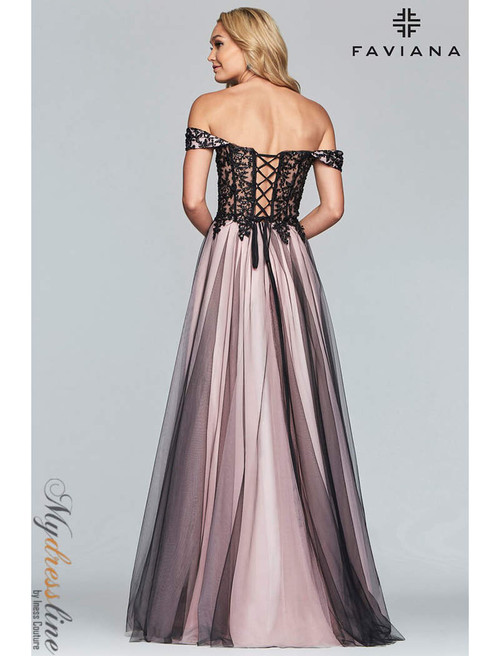 FAVIANA S10290 - TULLE - SIZES: 00-16 - COLORS: PINK/BLACK