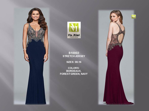 FAVIANA S10002 - STRETCH JERSEY - SIZES: 00-16 - COLORS: BORDEAUX, FOREST GREEN, NAVY