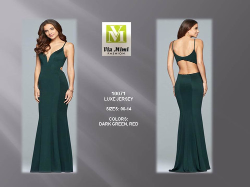 FAVIANA 10071 - LUXE JERSEY - SIZES: 00-14 - COLORS: DARK GREEN, RED