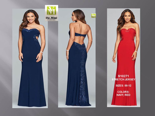 FAVIANA S10271 - STRETCH JERSEY - SIZES: 00-12 - COLORS: RED, NAVY