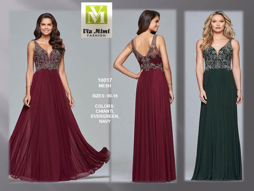FAVIANA 10017 - MESH - SIZES: 0-16 - COLORS: CHIANTI, EVERGREEN, NAVY