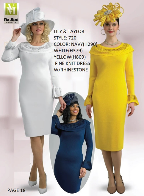 LILY & TAYLOR SPRING/SUMMER 2023
STYLE: 720
SIZE :S-4X
COLOR: NAVY(H290), WHITE(H379), YELLOW(H809) 
FINE KNIT DRESS W/RHINESTONE
FOR MORE IMFORMATION AND PRICE PLEASE GIVE US A CALL
WE BEAT  ALL PRICES !!!!

VIA MIMI FASHION

1333 S. SANTEE ST.

LA,CA.90015

TEL: (213)748-MIMI (6464)

FAX: (213)749-MIMI (6464)

E-Mail: mimi@viamimifashion.com

http://viamimifashion.com

https://www.facebook.com/viamimifashion

 https://www.instagram.com/viamimifashion

https://twitter.com/viamimifashion