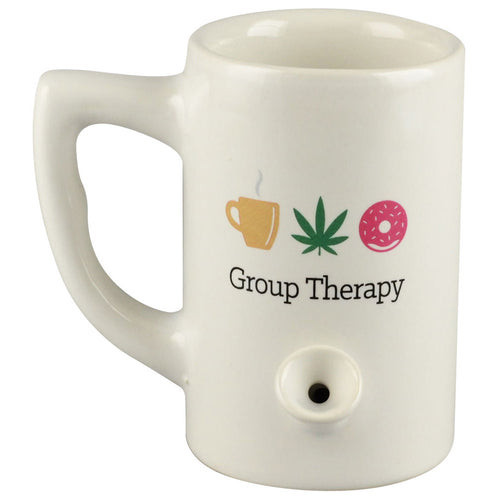 Wake & Bake Ceramic Coffee Mug Pipe Group Therapy