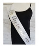white personalized party sash white personalized party sash