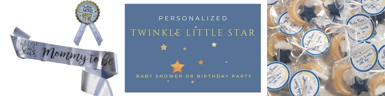 twinkle little star theme for first birthday party or baby shower