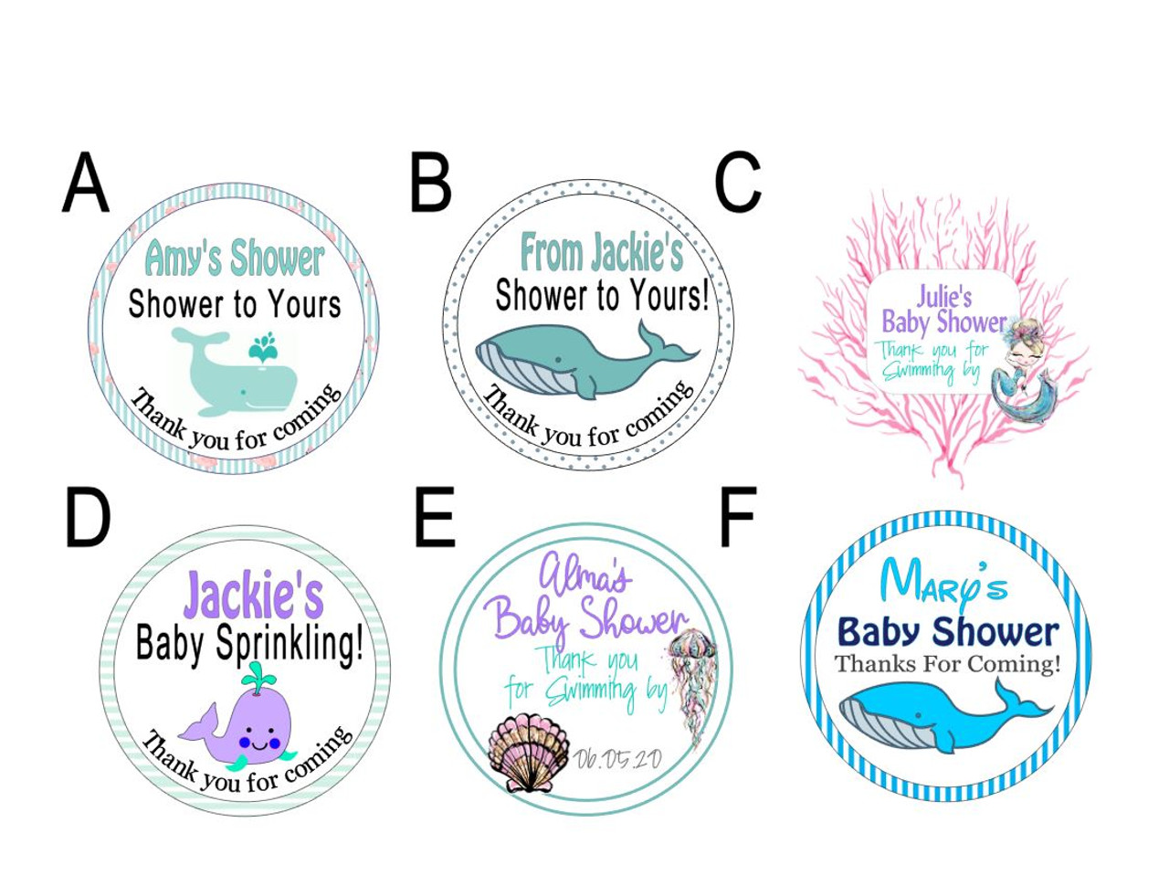 Whale Baby Shower Signs, Printable Templates - My Party Design
