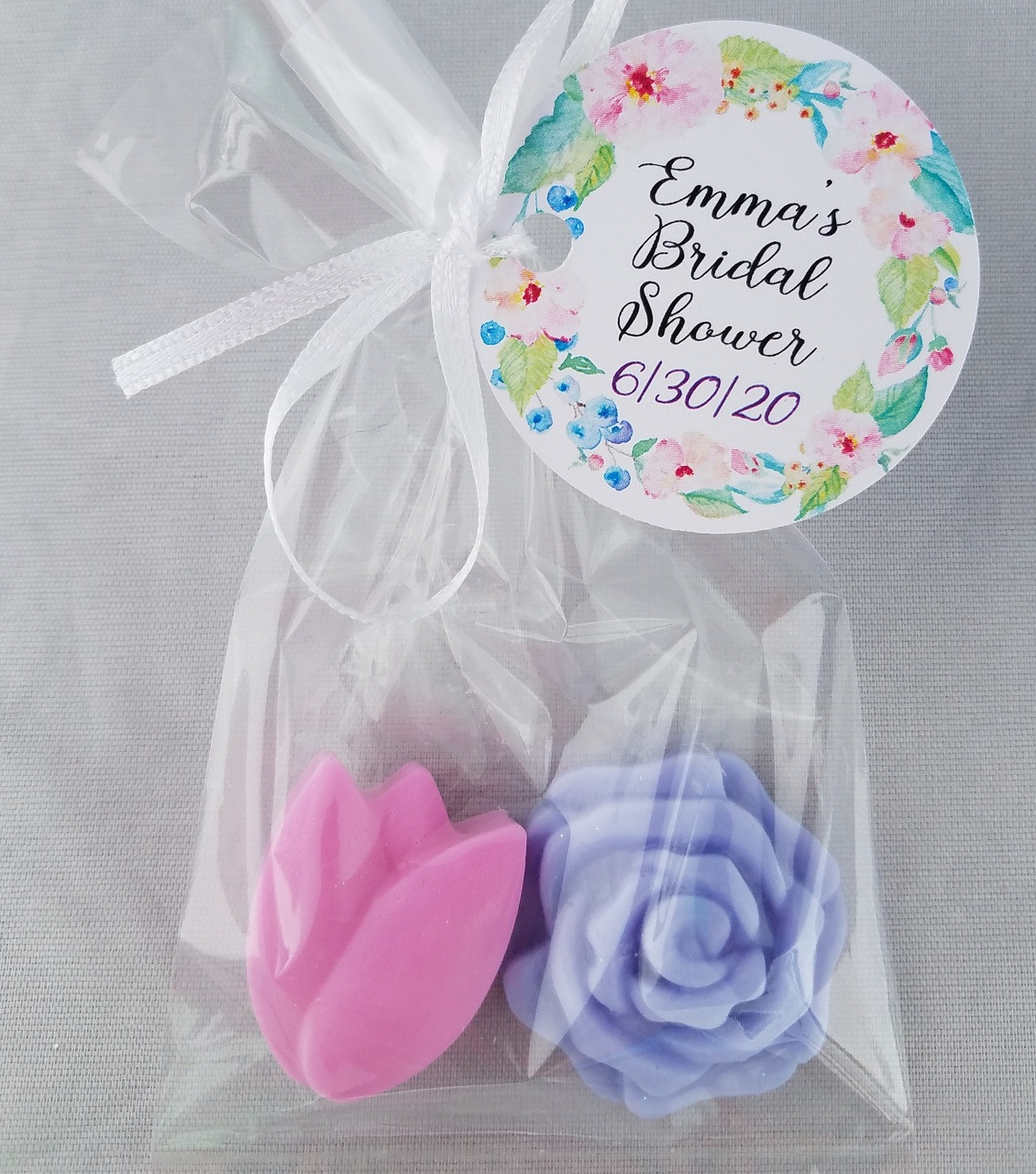 Personalized Wildflower Bath Bomb Favors, Baby Shower Favors, Bridal S