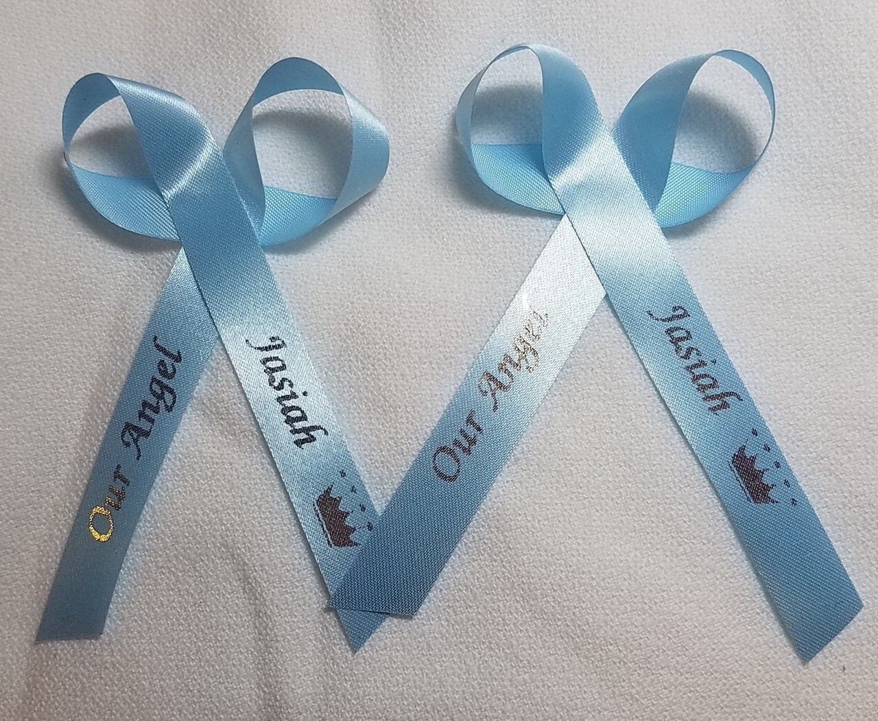 10pcs Personalized Memorial Ribbons, Custom Memorial Ribbon, Funeral Ribbon  with (Name - Date), Name Ribbon Personalized with Photo, Custom Ribbon