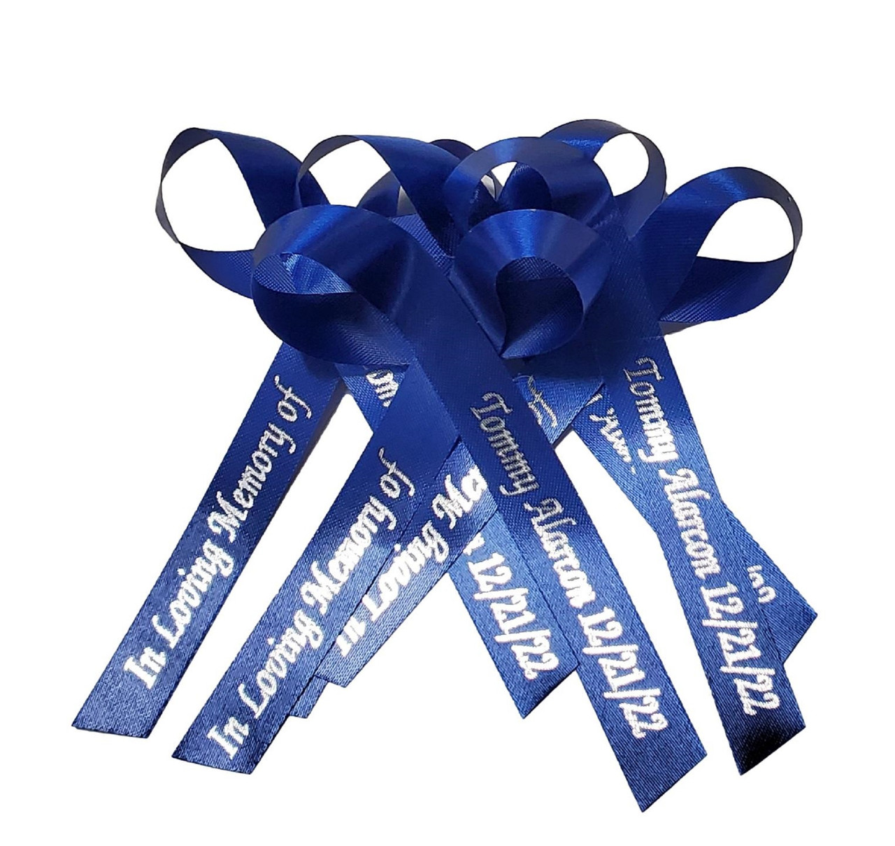 Memorial Ribbons for Funeral Service - Pack of 25