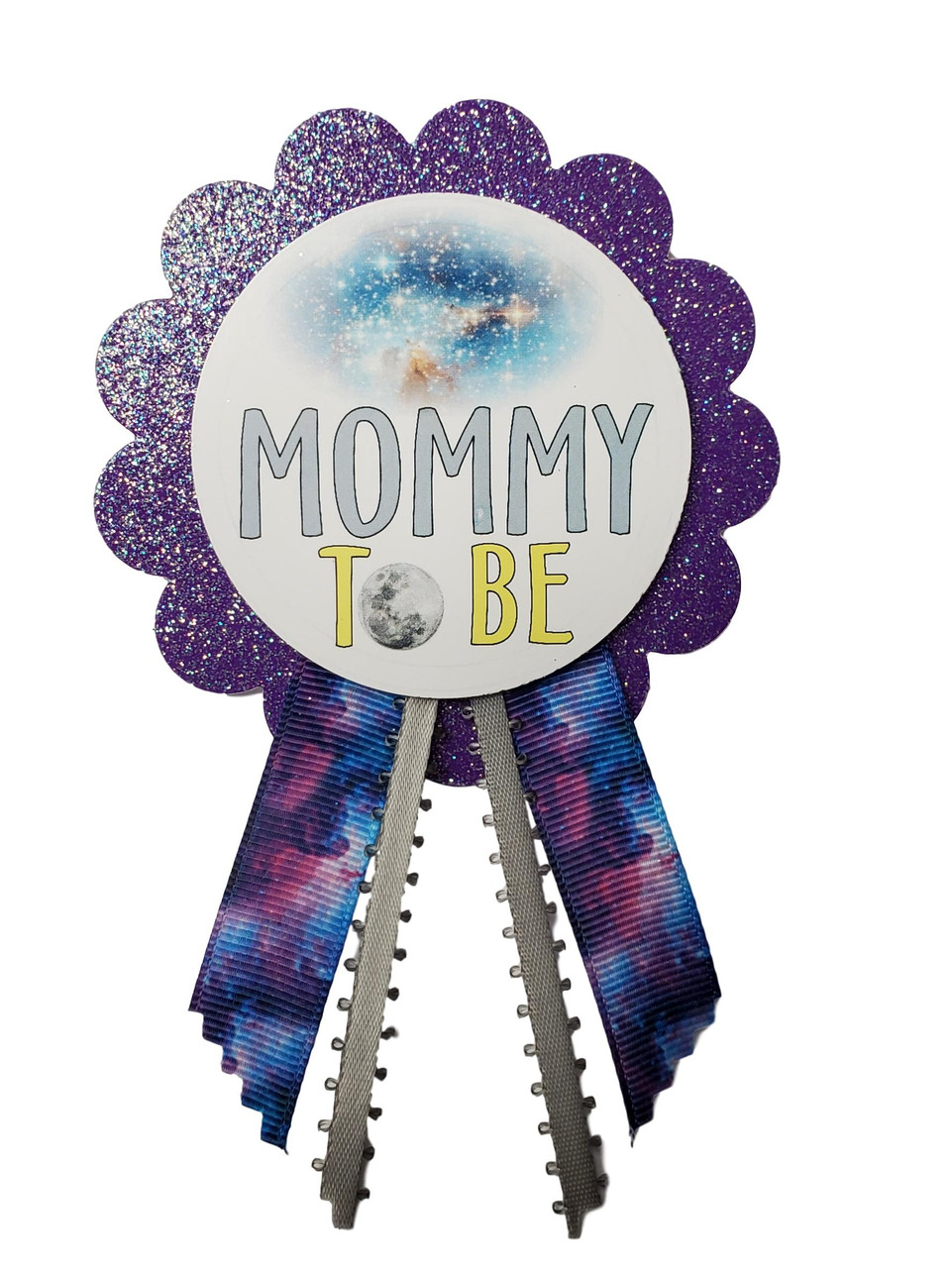 Mommy To Be Pin | Blue Mom To Be Button | Baby Shower Ribbon For New Mom |  Nautical Baby Shower Pins | Pregnant Mom Keepsake Gift | Made In USA | 7