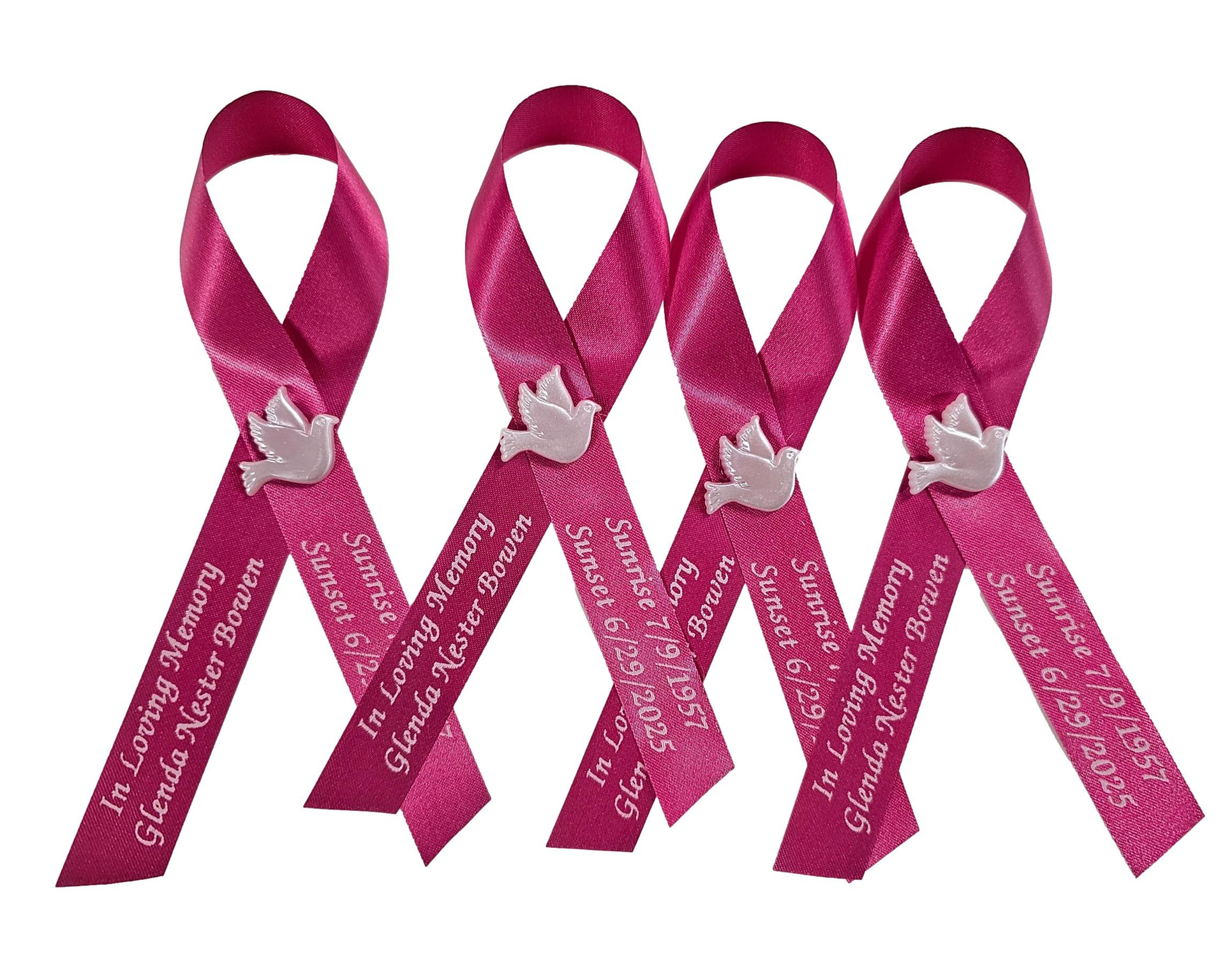 Custom Memorial Ribbon Pins | Personalized Funeral Pins
