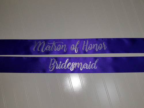 purple bride to be sash