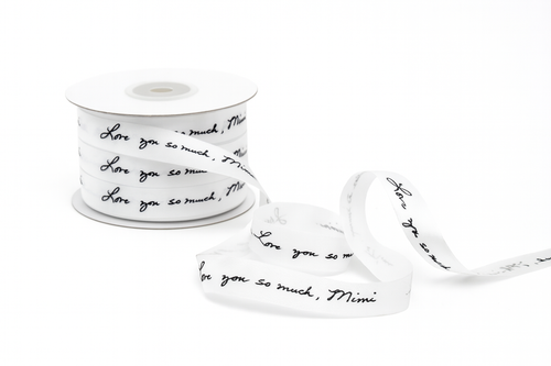 Personalized Handwriting Ribbon Roll – Custom 5/8" Printed Satin Ribbon with Your Loved One's Handwriting | Wedding Ribbon, Bridal Shower Favor Ribbon, Gift Wrapping & Keepsake Decor