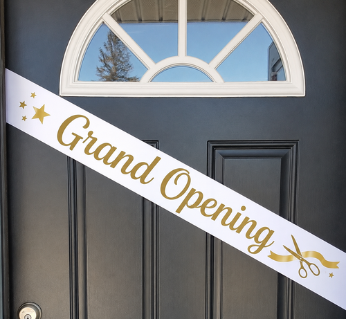 salon grand opening sash