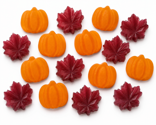 20 pumkin and leaves soaps
