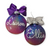 sister tie dye glitter name Christmas ornament hanging on tree