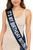 navy blue with white lettering birthday party sash