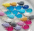 variety of colors for the mini whale soaps for nautical or coastal theme party