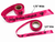 fuchsia 5/8 inch personalized continuous print satin ribbon roll