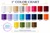 ribbon colors for 1 inch wide continuous print