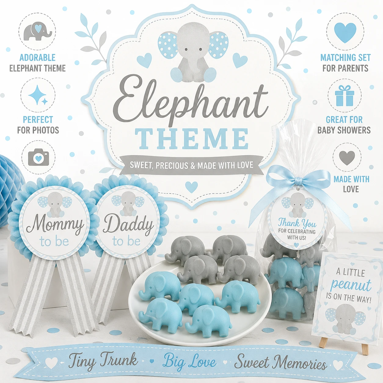 Elephant Theme Baby Shower Birthday Party