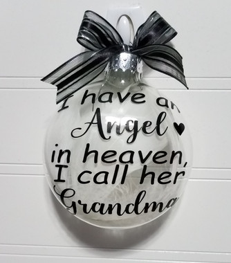 Angel in Heaven I call her NANNY Loss of Grandmother Sympathy Keepsake Gift Remembrance Christmas Bauble Xmas Grandma Memorial Ornament