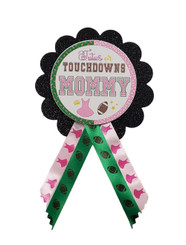 touchdown or tutus gender reveal baby shower pin for mommy 