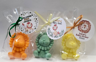 safari lion theme personalized soap party favors with custom tags