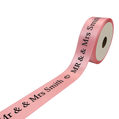 10 yard roll of personalized continuous print 5/8" ribbon