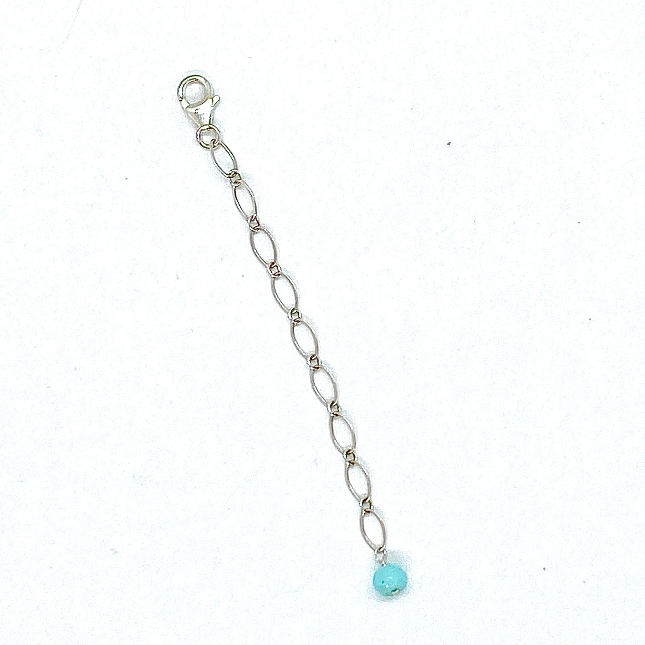 Radiant Sterling Silver Chain Extender with Gemstone - Iris Perry Designs