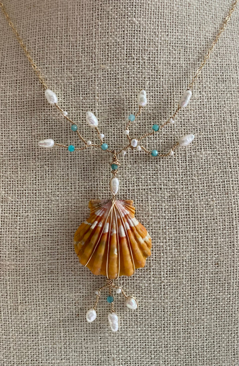 Mother of Pearl and Hawaiian Freshwater Pearl Necklace, Great For Jewelry  Making
