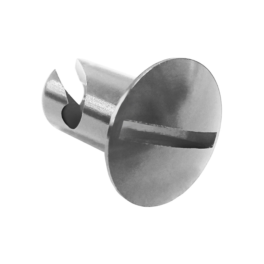 5/16 in. Oval Slotted Head Quarter Turn Fastener, Aluminum, Silver, .400 in. Grip Length