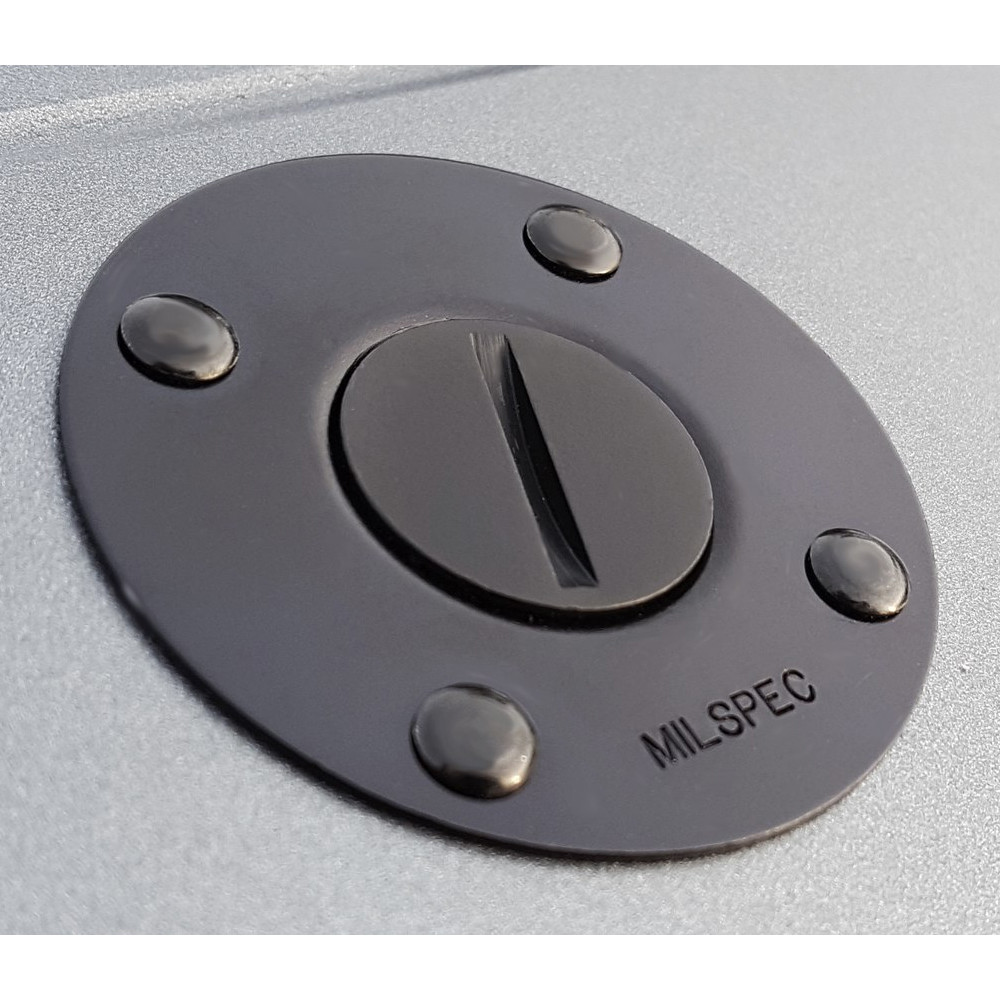 7/16 in. Quarter Turn Fastener Doubler Plate, Aluminum, Black Anodized