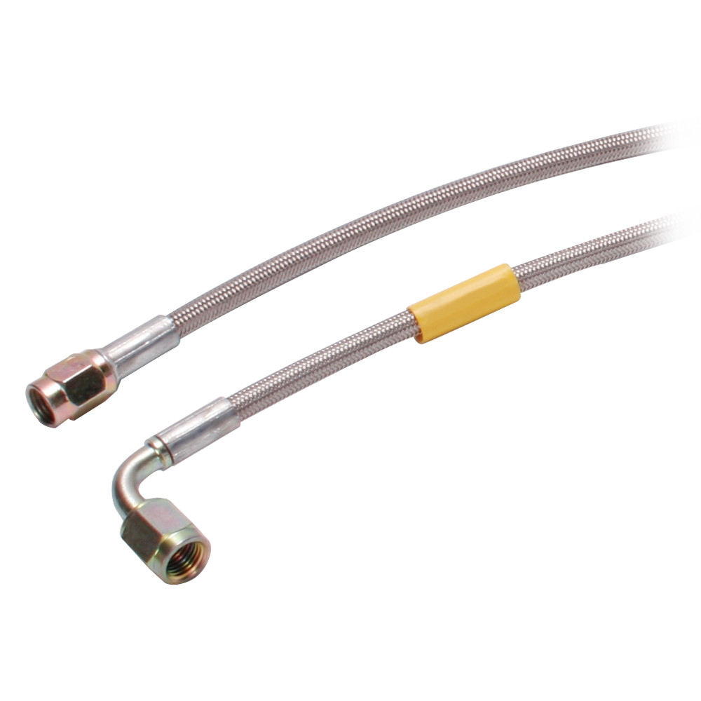 Quarter-Max -3 AN to 90 Degree Stainless Steel Brake Line, 12 in. Long