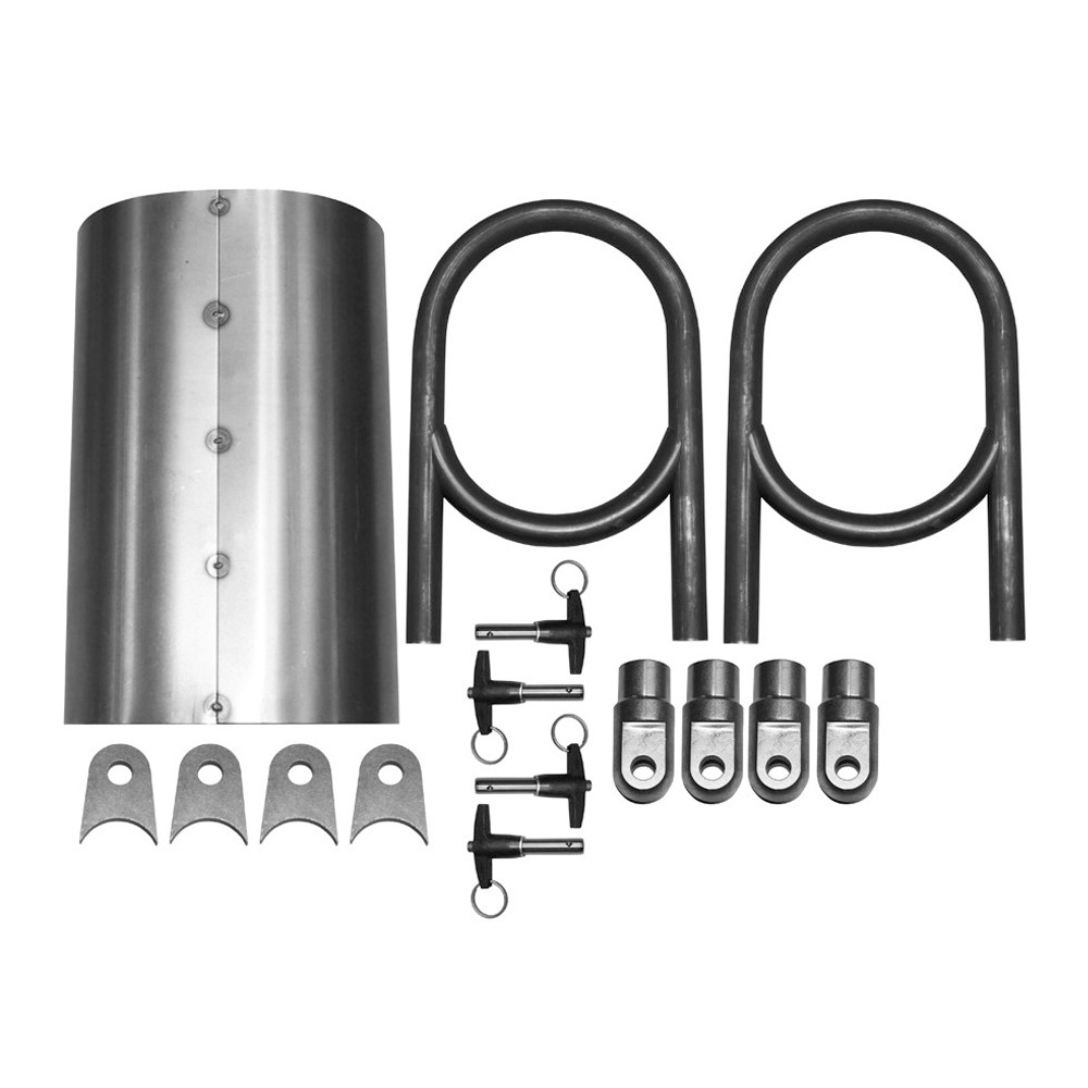 Quarter-Max Driveshaft Tunnel Kit, Tack Welded Cover, 12 in., 4130