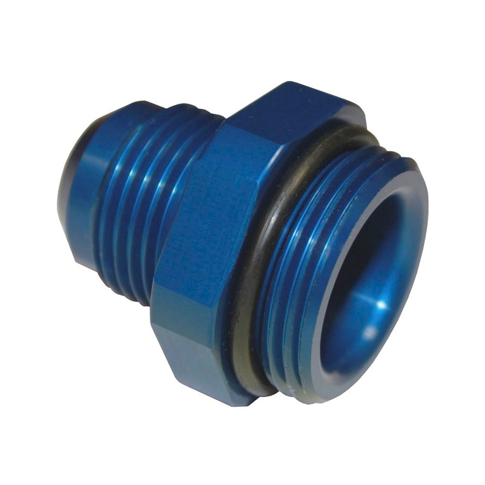 -16 AN ORB to -12 AN Hose Fitting, Blue